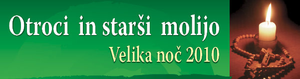 Otroci in starši molijo, priprava na Veliko noč